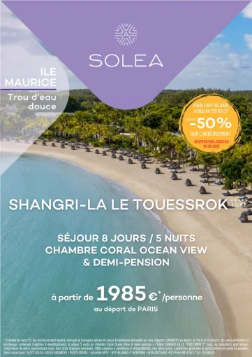 BON PLAN - VENTE FLASH - ILE MAURICE HOTEL SHANGRI-LA 5*, Chambéry, Un Monde d’émotions