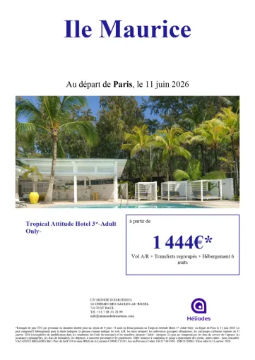 PROMO ILE MAURICE, Chambéry, Un Monde d’émotions