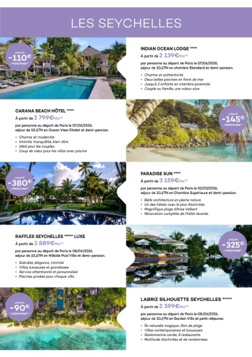 PROMO SEYCHELLES, Chambéry, Un Monde d’émotions