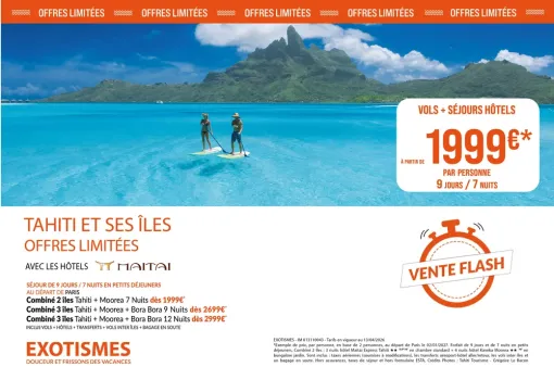 Voyage en Polynésie avec Tahiti, Moorea et Bora Bora au mois de janvier au départ de Paris, Chambéry, Un Monde d’émotions